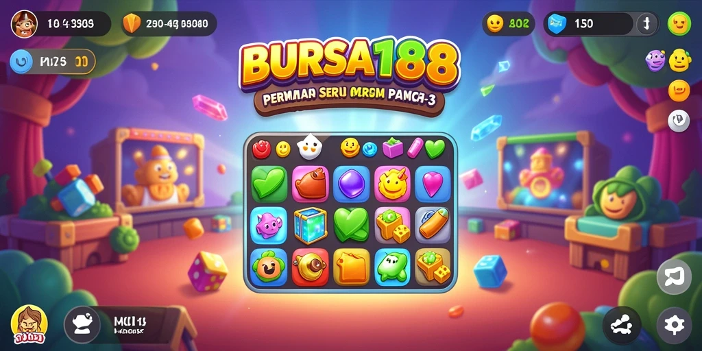 Tampilan gameplay BURSA188 yang seru dalam genre Match-3.