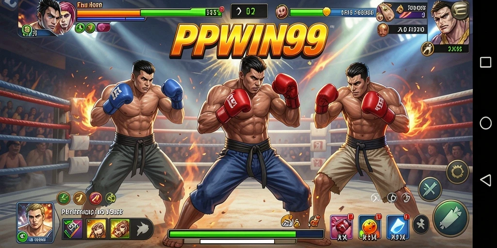 Screenshot utama PPWIN99 yang menampilkan aksi pertarungan seru.