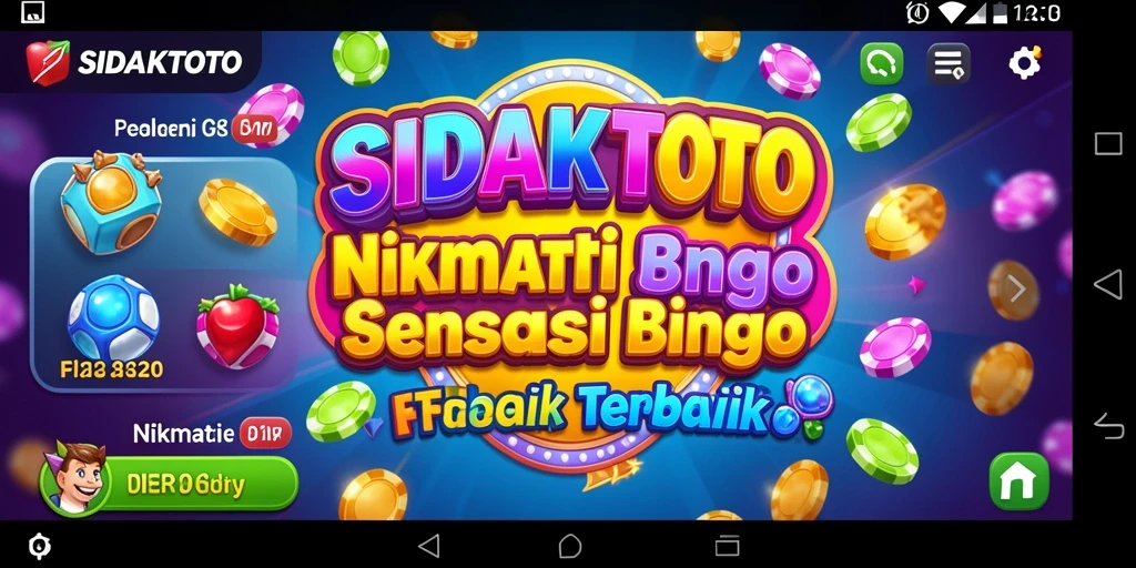 Tampilan gameplay seru dalam aplikasi SIDAKTOTO Bingo.